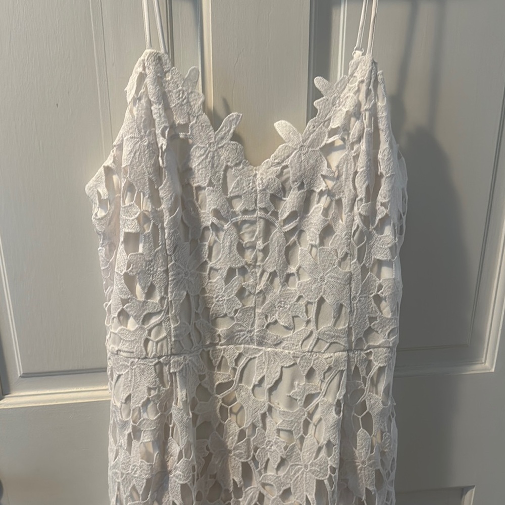 Express White Lace Midi Dress